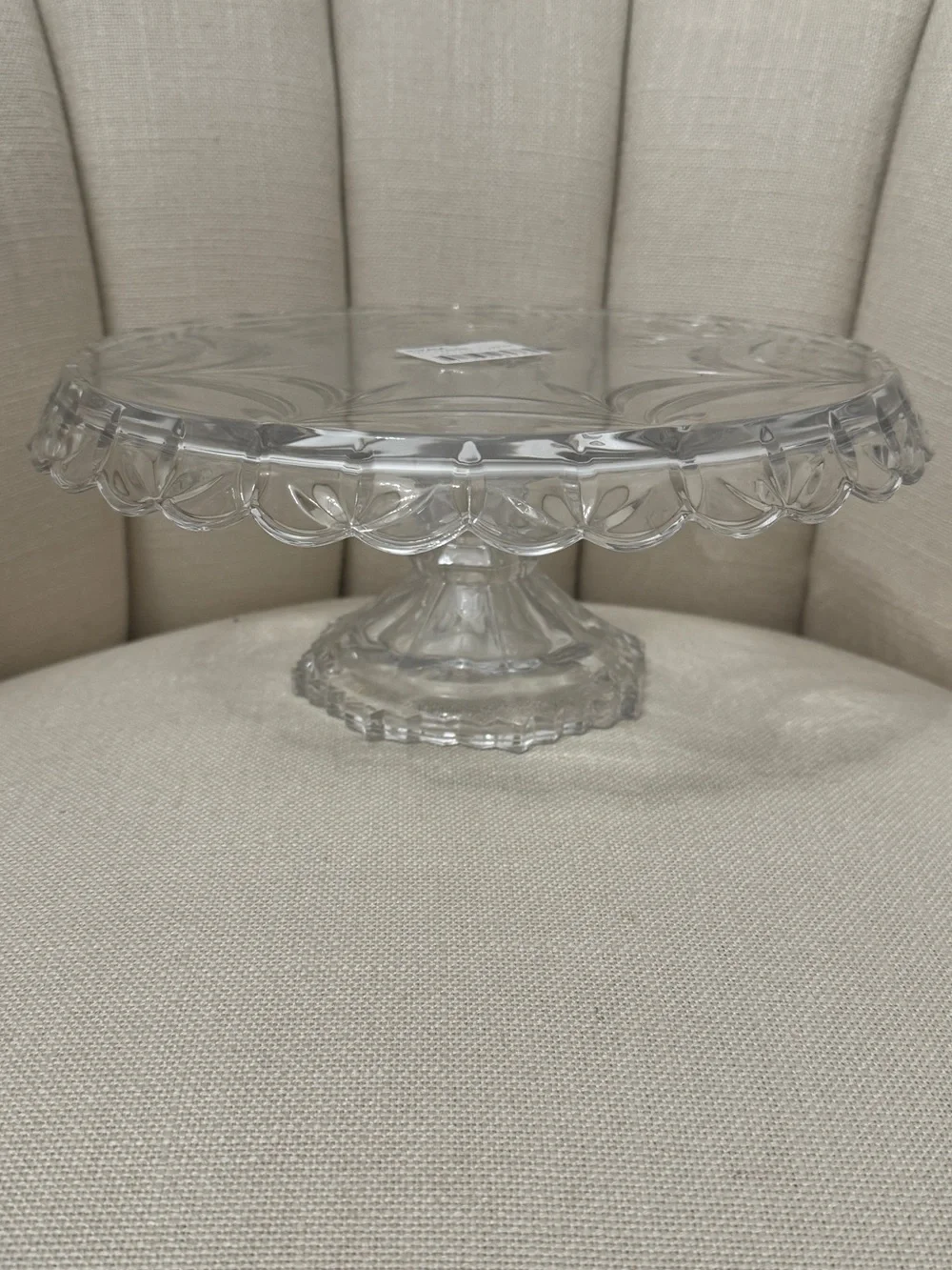 Mikasa Kaleidoscope Crystal Pedestal Cake Plate
